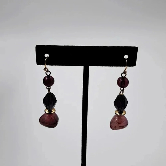 Charming Charlie | 2Piece Set | Multi Strand Necklace & Earrings | Purple - Picture 6 of 6